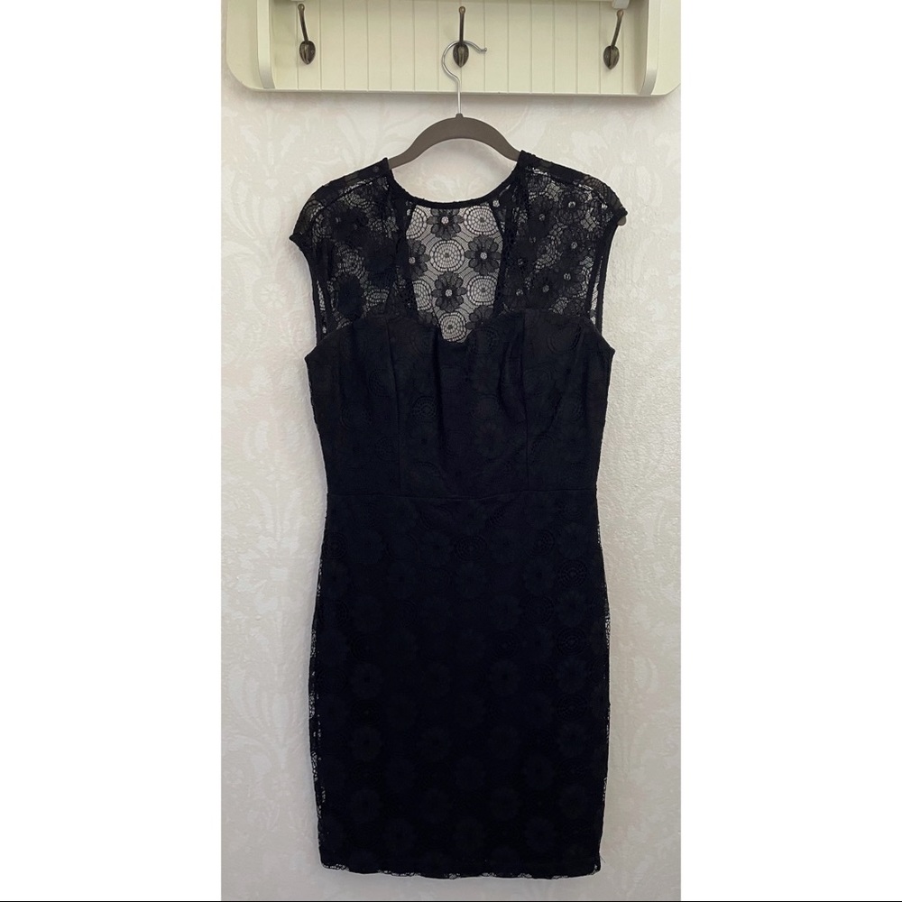 Mystic black lace top dress